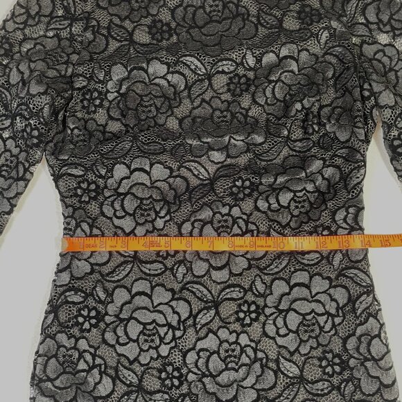 Dress the Population Emery Stretch Lace Bodycon Evening Cocktail Dress Size M - Picture 10 of 16